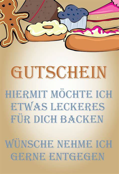 Gutschein für Torte
