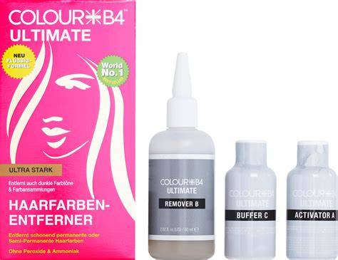 Haarfarben-Entferner Produktverpackung und Anwendung
