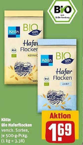 Haferflocken, verschiedene Sorten, Nährwert-Tabelle