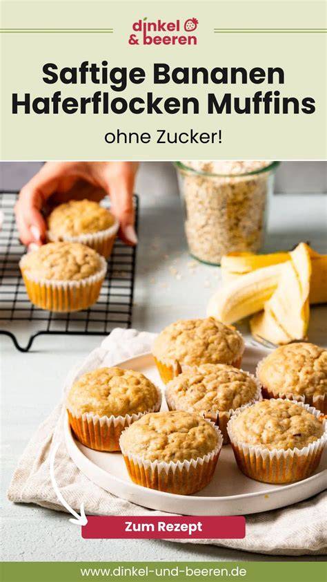 Haferflocken und Bananen als Zutaten für Muffins