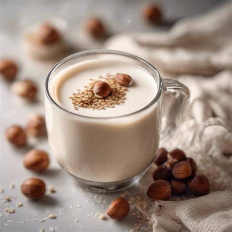 Hafermilch im Kaffee, Latte Art, vegane Ernährung