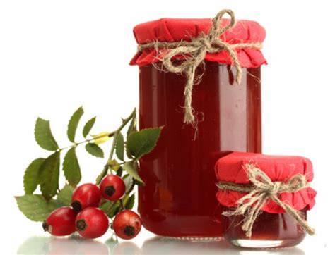 Hagebutten-Apfel-Marmelade im Glas