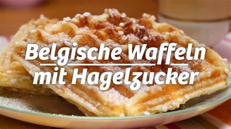 Hagelzucker und belgischer Waffelteig