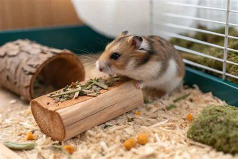 Hamster beim Knabbern an selbstgemachten Keksen
