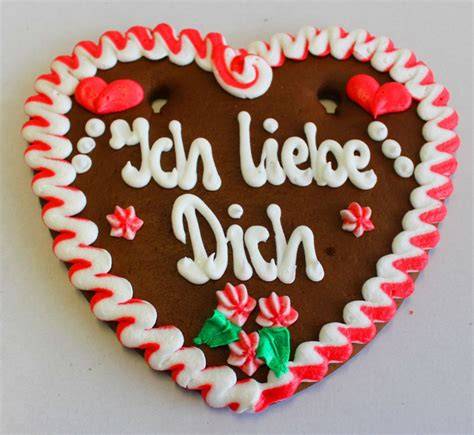 Handbemaltes Lebkuchenherz mit Zuckerschrift