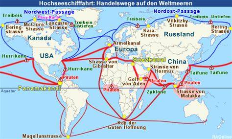 Handelsrouten des Tees von Asien nach Europa
