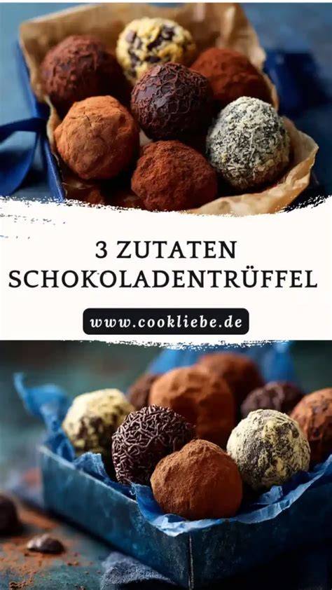 Handgefertigte Schokoladentrüffel auf einem Holzbrett, dekoriert mit Nüssen und Kakaopulver