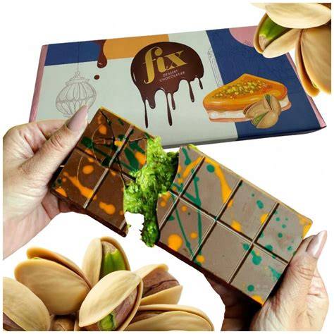 Handgemachte Dubai Schokolade von Fix Dessert Chocolatier