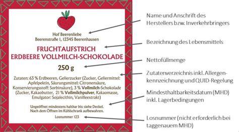 Handhabung Etiketten-Angaben bei Schokolade
