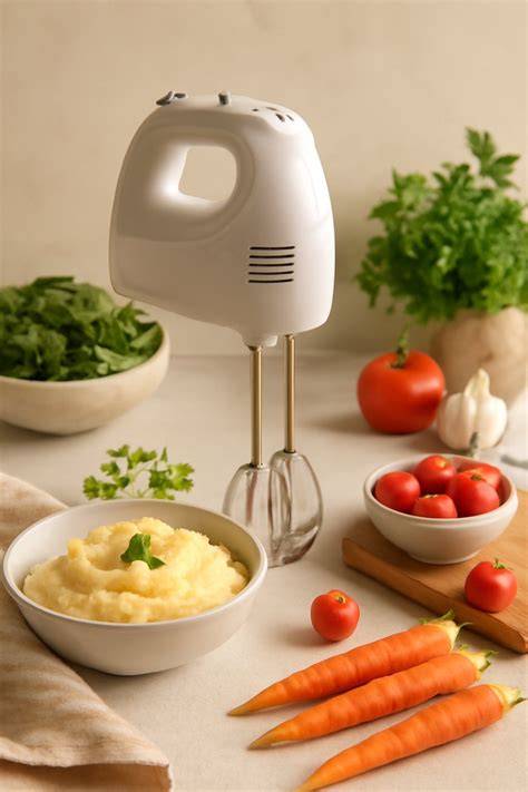 Handmixer für das Backen von Osterhasen-Keksen