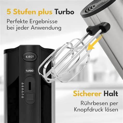 Handmixer in Aktion: Quirlkopf und Griff