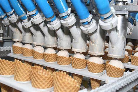 Handwerk der Eisherstellung, kreative Eissorten, Eiskünstler bei der Arbeit