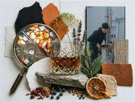 Handwerkliche Marmeladenproduktion in der Manufaktur: Töpfe, frische Früchte, Kräuter