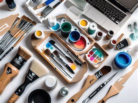 Handwerkliche Werkzeuge und Materialien für Schokoladendekor