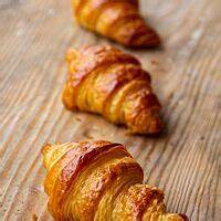 Harzüberzogene Croissants - Detailaufnahmen Oberfläche