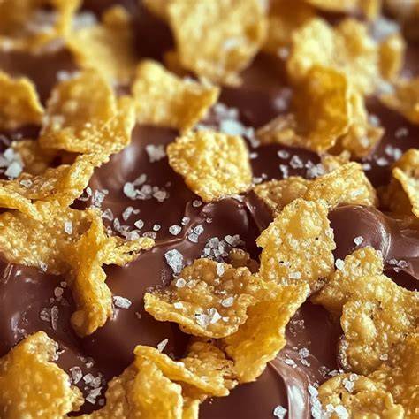 Haselnusspraliné und Cornflake Crunch für zusätzliche Textur