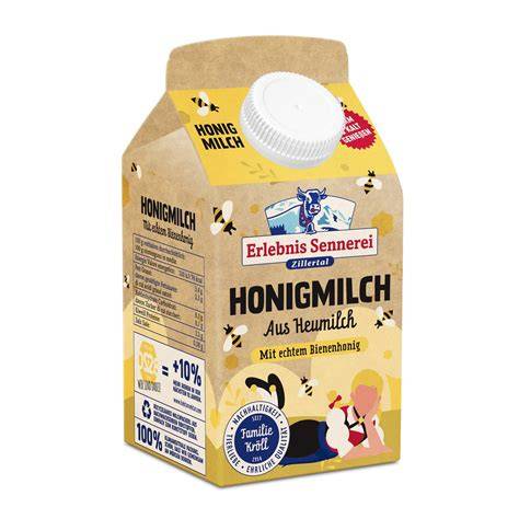 Hausgemachte Honigmilch