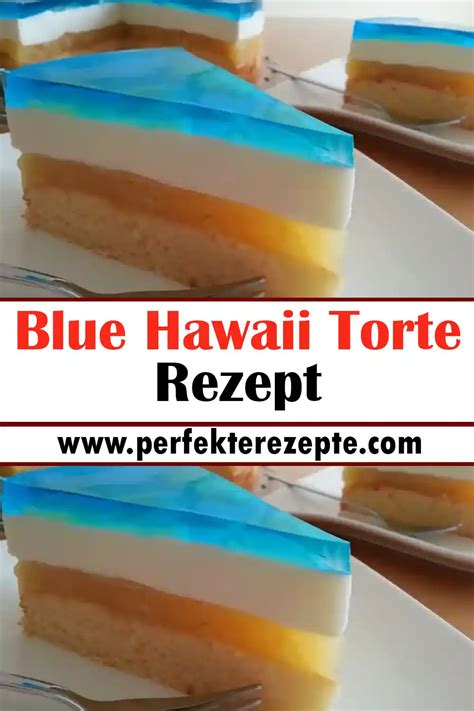 Hawaii-Torte mit blauem Spiegel und Ananasscheiben