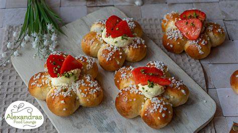 Hefeblumen mit Puddingmulden vorbereiten