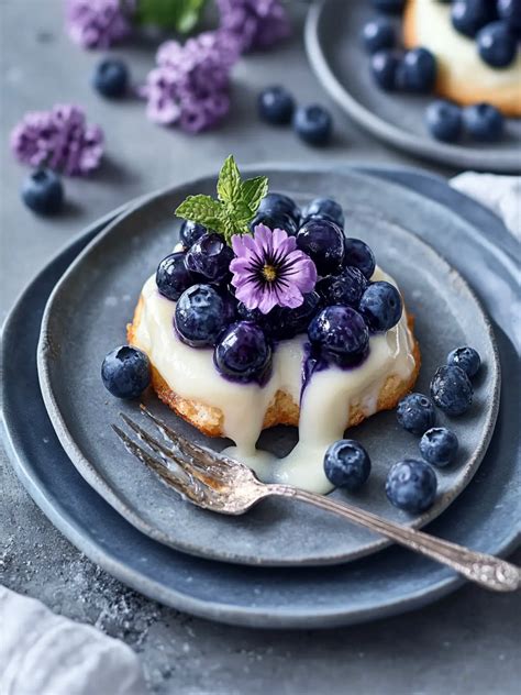 Hefeteig-Blüten mit Pudding und Heidelbeeren - Schritt-für-Schritt Infografik