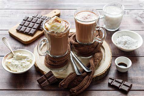 Heiße Schokolade und Café-Atmosphäre