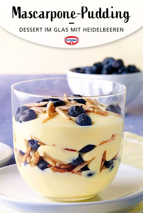 Heidelbeer-Mascarpone-Pudding im Glas