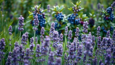 Heidelbeeren und Lavendel