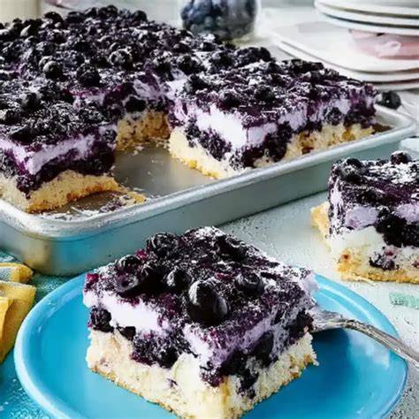 Heidelbeerkuchen eingefrorene Stücke für Vorrat