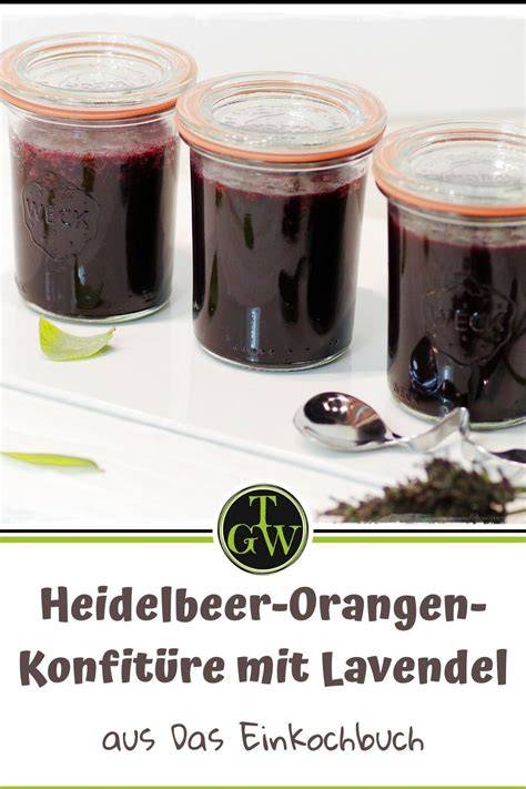 Heidelbeermarmelade mit Vanille, Lavendel & Minze