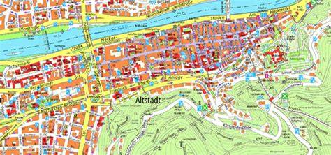 Heidelberg Stadtkarte mit Standorte der besten Konditoreien
