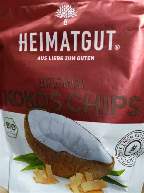 Heimatgut Kokoschips Packung und Zutaten
