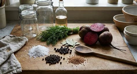 Herbstliche Früchte und Thermomix auf einer Arbeitsfläche, Zutaten und Gläser
