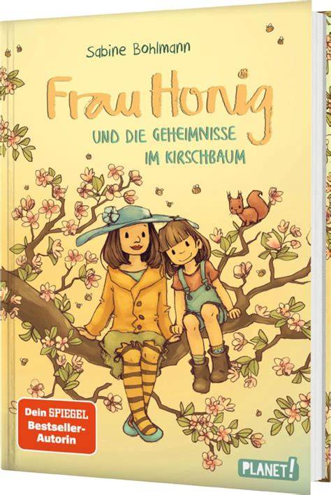 Herbstliche Szene, Kinder schreiben Gedichte unter Bäumen mit Frau Honig