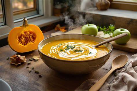 Herbstliche Zutaten: Kürbis und Apfel