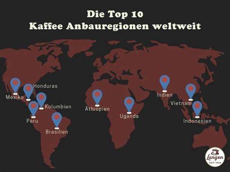 Herkunftskarte der wichtigsten Anbaugebiete (Westafrika, Südamerika, Asien)