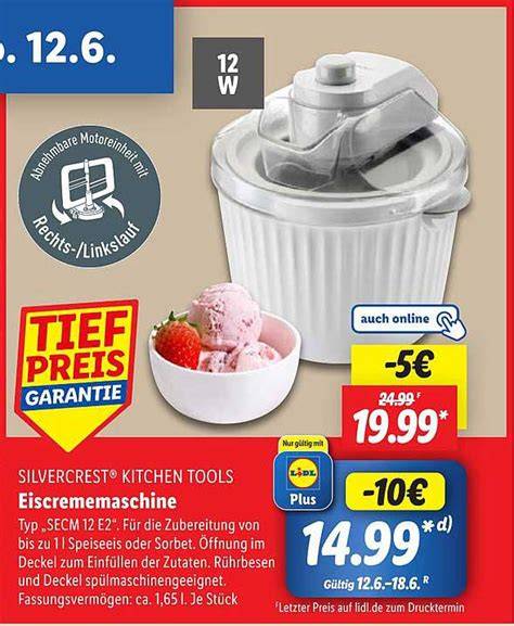 Herstellerinformationen zur Silvercrest Eismaschine SECM 12 C7