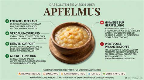 Herstellung von Apfelmus - Infografik