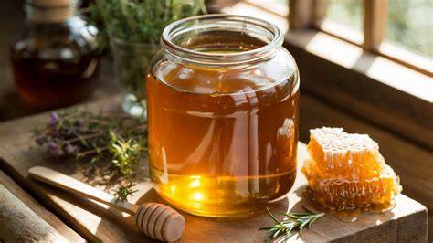 Herstellung von Honig-Balsamico Essig: Mix aus Honig und Wasser, Fermentation
