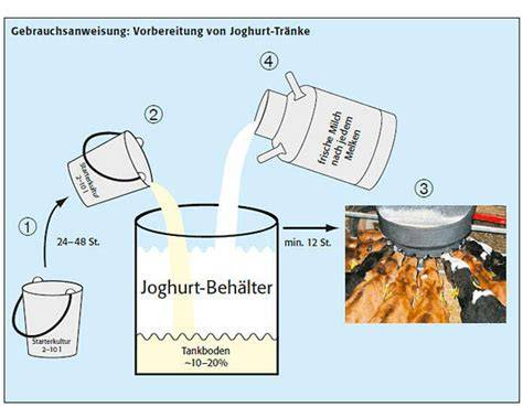 Herstellung von Joghurt - Schritt-für-Schritt-Illustration