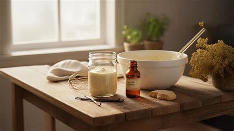 Herstellungsprozess Vanillepaste: Mixer und Gläschen