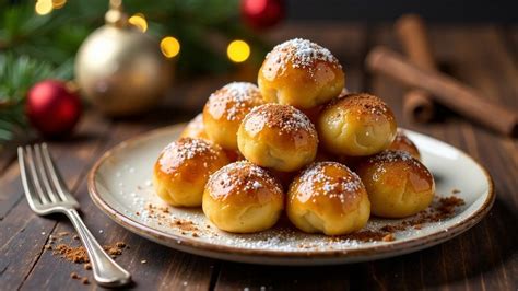 Herstellungsschritte: Teigkugeln, Puddingfüllung, Glasieren