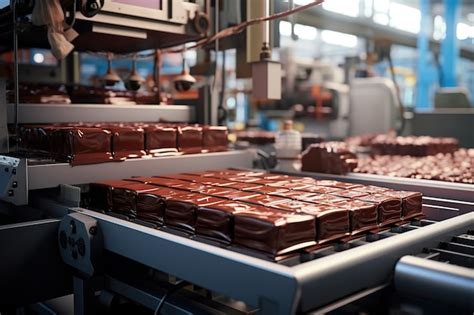 Herstellungsschritte in einer Schokoladenfabrik