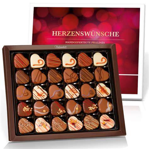 Herz-Pralinen in Geschenkbox