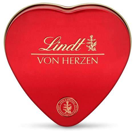 Herzdose von Lindt für Teddy-Aufbewahrung