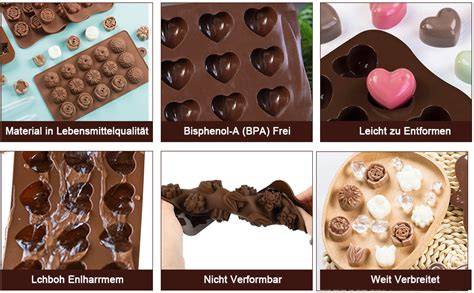 Herzförmige Pralinenform zum Befüllen