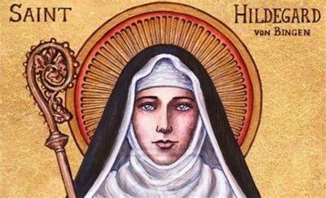 Hildegard von Bingen, Darstellung aus einem mittelalterlichen Manuskript