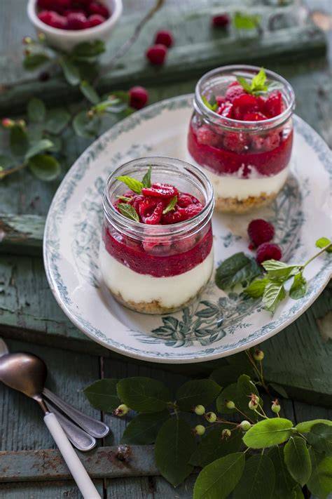 Himbeer-Cheesecake im Glas