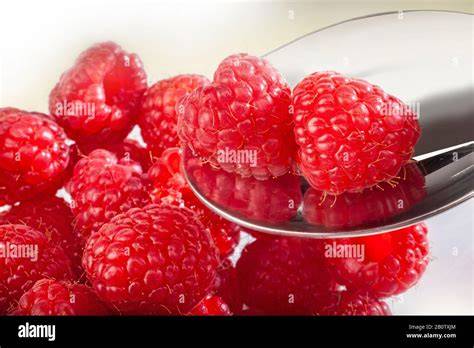 Himbeeren auf Löffel