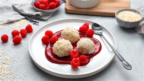 Himbeersauce auf Löffel