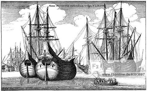 Historische Abbildung: Handelsschiffe im Flensburger Hafen um 1800